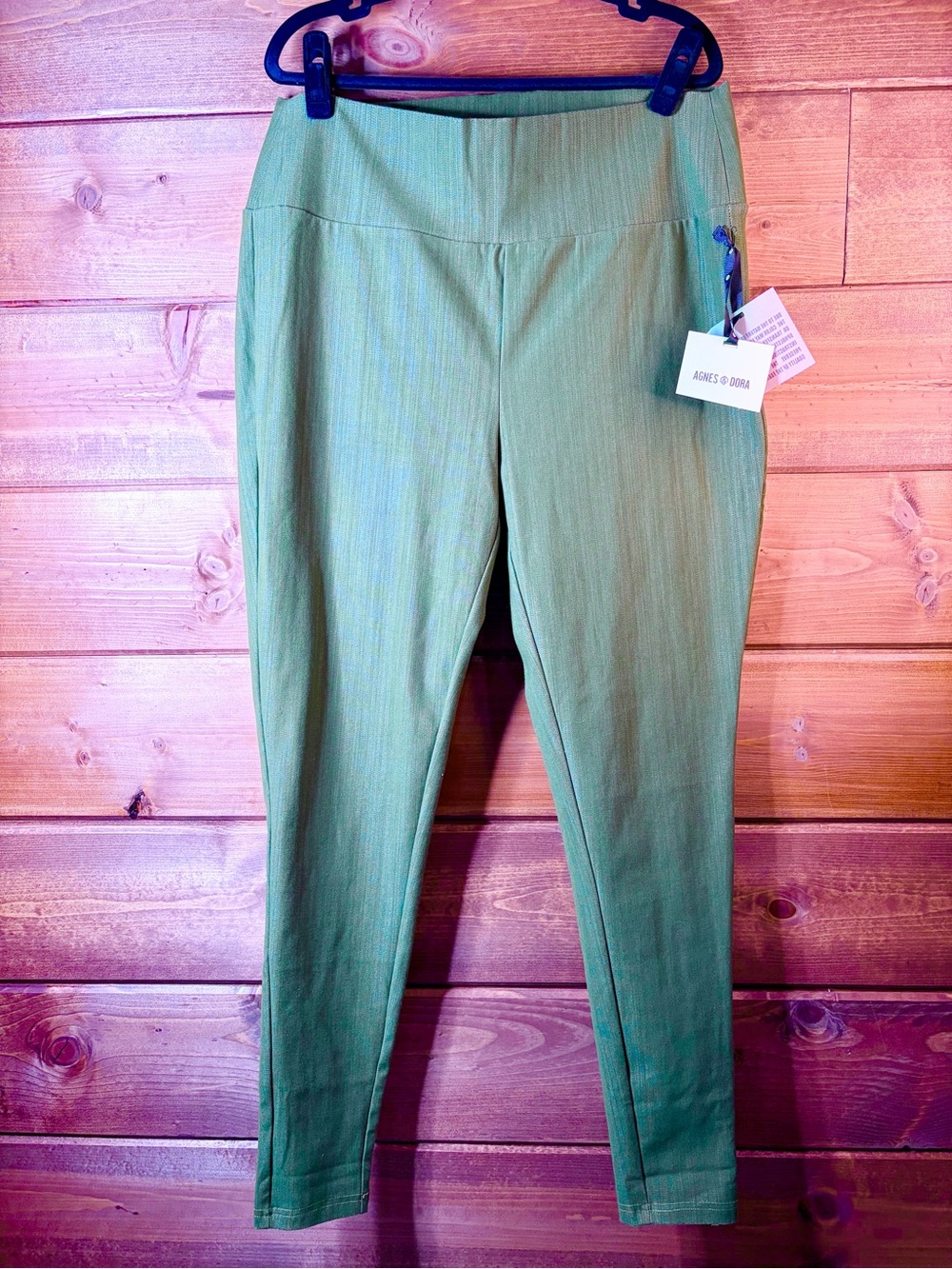Agnes & Dora Olive Green Ponte High-Rise Leggings Size XXXL 3X